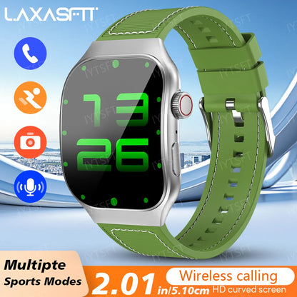 LAXASFIT 2.01-Inch Smart Watch - Bluetooth 5.3 HD Calling & Multiple Sports Modes for Men & Women