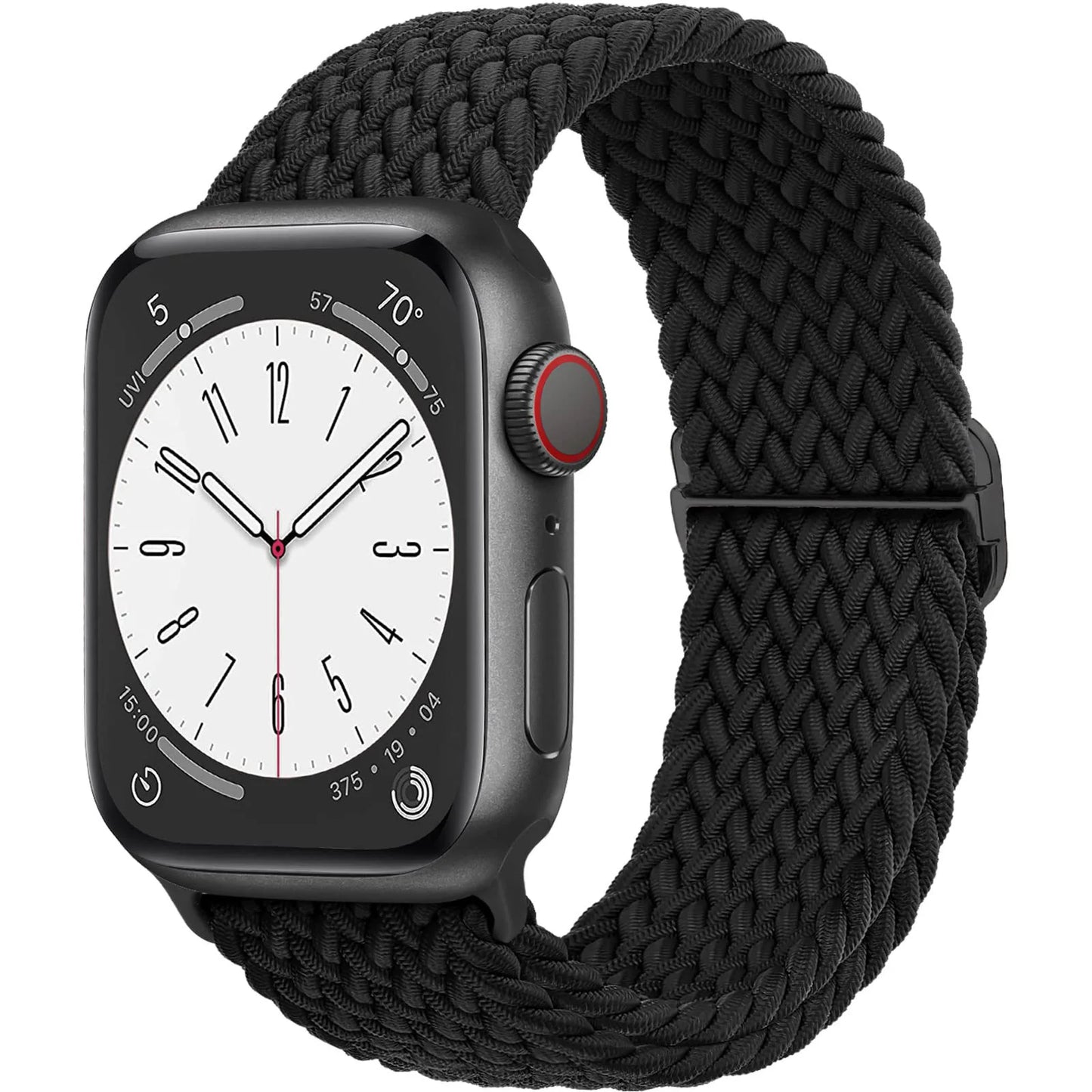 Braided Solo Loop Apple Watch Band – Stretch Nylon Bracelet Strap for Series SE, 6–11 & Ultra 2 (40mm–49mm) Adjustable Correa
