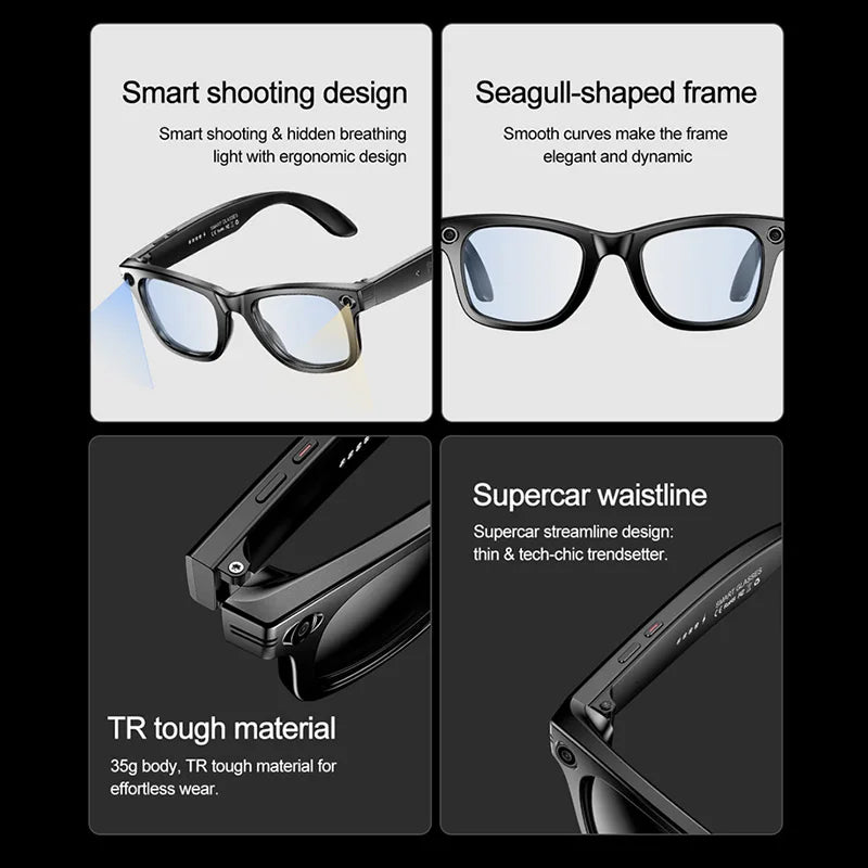 Xiaomi W600 Smart Glasses — AI Intelligent Sunglasses with Camera, Video Recording, Bluetooth Music & Calls, IP65 Waterproof
