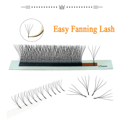 4D-5D W Eyelash Extension – Fluffy Volume Mink & Faux Mink Premade Fans, Dolly Hybrid 3D Lashes