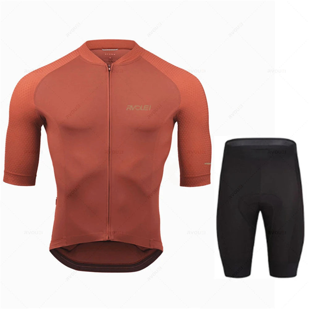 Men’s Pro Team Cycling Jersey Set - Breathable Road Bike Racing Clothing for Cycling & Training