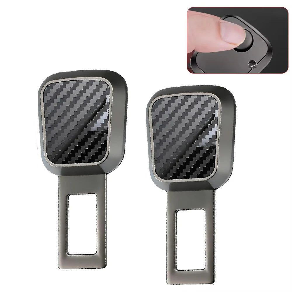 2PCS Car Seat Belt Clip Extender – Universal Safety Seatbelt Buckle Plug Adapter Insert Socket Extension for Cars