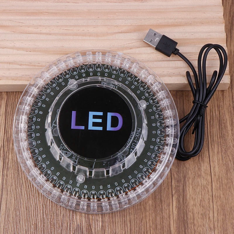 Sound Activated RGB Disco Ball Light - USB Rotating LED Party Stage Lamp for KTV Bar Events and Home Entertainment