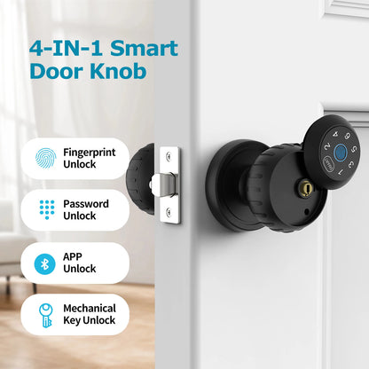 Viladepot Smart Fingerprint Door Lock – App Control, Passcode & Touchscreen Keypad for Indoor Security