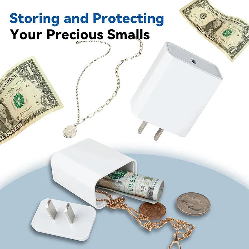 Fake Charger Diversion Safe - Hidden Storage Compartment for Discreet Home Organization
