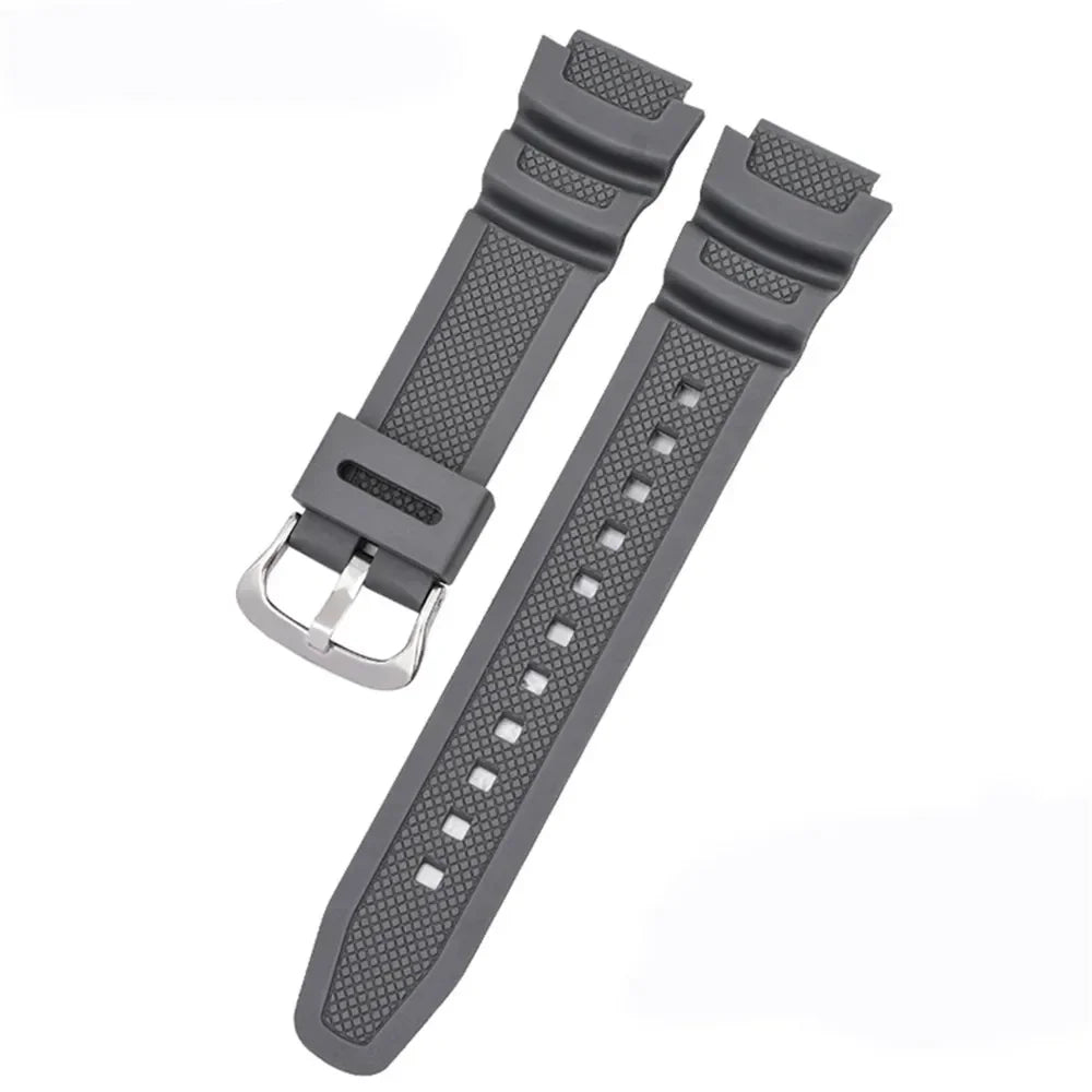 18mm Silicone Watch Strap for Casio G-Shock - Replacement Rubber Band for AE-1000W, AQ-S810W, SGW-400H, W-735H and Compatible Models