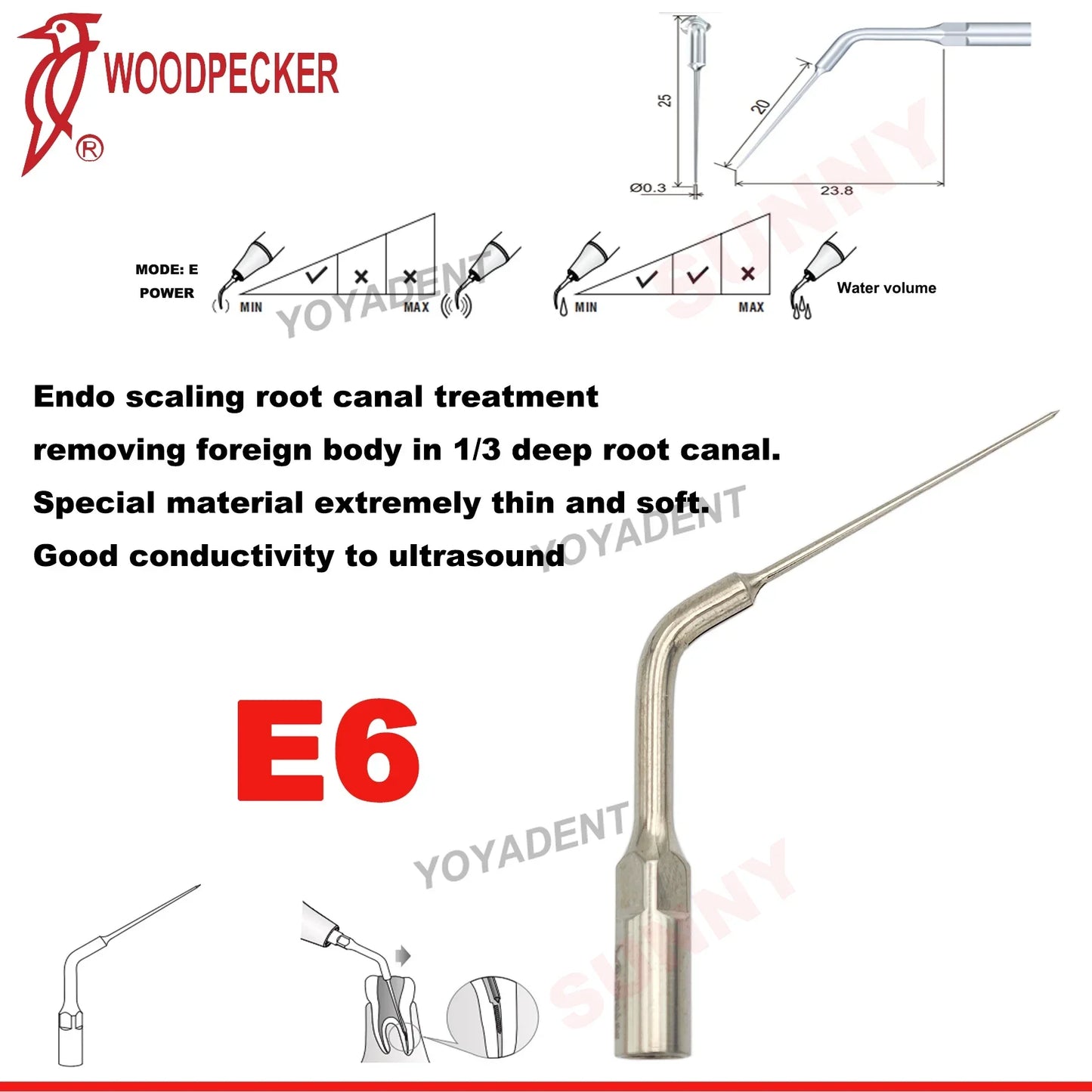 Woodpecker Dental Scaler Tips – Ultrasonic Tooth Cleaning, Endo & Perio Scaling Tips, Fit EMS UDS Scaler Handpiece