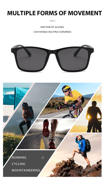 2024 New Men’s Business Polarized Square Frame Sunglasses – Fashion Outdoor Fishing & Driving Eyewear