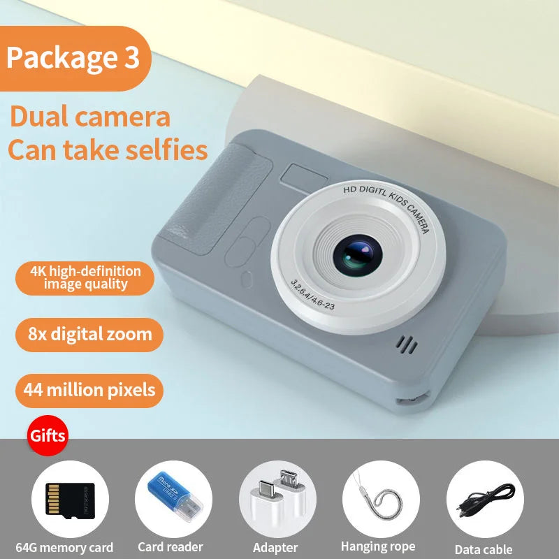 4K Digital Camera 44MP – HD Travel & Selfie Camera for Students, Entry-Level Compact Photography Camera