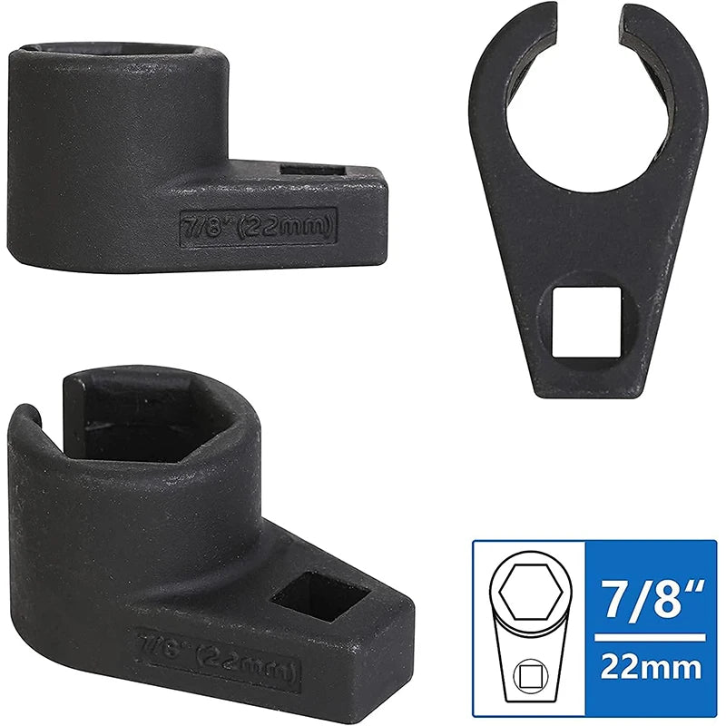 5-Piece Oxygen Sensor Wrench Kit - Automotive O2 Socket Removal & Installation Tool Set