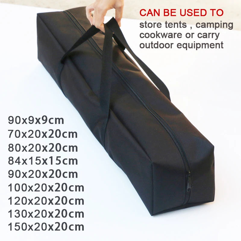 Outdoor Camping Storage Bag - Canvas Tent Pole Organizer Pouch for Travel, Picnic & Hiking Gear