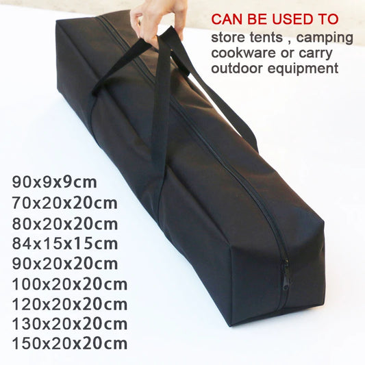 Outdoor Camping Storage Bag - Canvas Tent Pole Organizer Pouch for Travel, Picnic & Hiking Gear