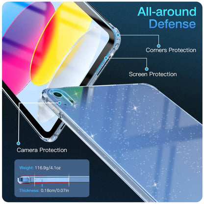 Glitter iPad Case - Soft Silicone Shimmering Protective Cover for iPad Air, Pro, Mini & 9th–11th Gen Models