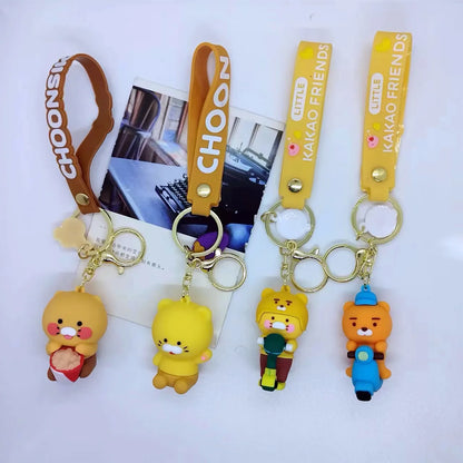 Choonsik Silicone Keychain - Cute Figurine Pendant for Car Keys, Bags & Small Gifts
