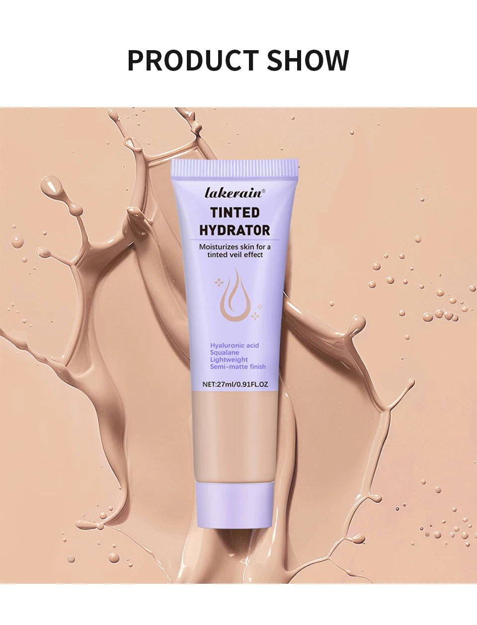 Strong Coverage Tinted Hydrator Makeup – Semi-Matte Finish for Women, Evens Skin Tone & Naturally Moisturizes