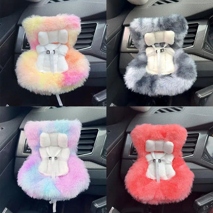 17cm Doll Seat Mini Sofa – Labubu Car Air Outlet Decoration & Doll Accessory Gift