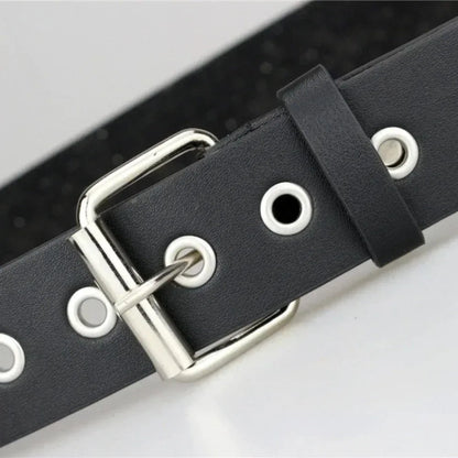 2024 Square Bead Rivet Belt – Punk Metal Pyramid Hardware Belt for Men and Women, Y2K Designer Jeans Belt