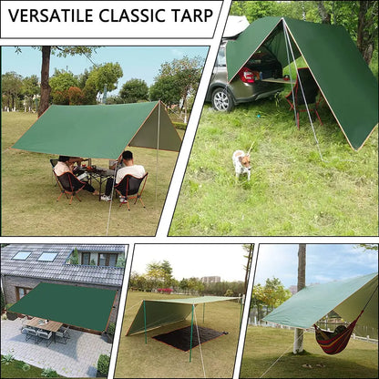 Waterproof Tarp Tent Shade - Ultralight Garden Canopy Sunshade for Outdoor Camping - 5x3m, 4x3m, 3x3m Options