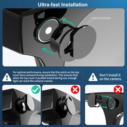 2/4/6PCS LED Light Blocking Covers for Meta Ray-Ban Smart Glasses – Camera Privacy Shield for Wayfarer, Skyler & Headliner