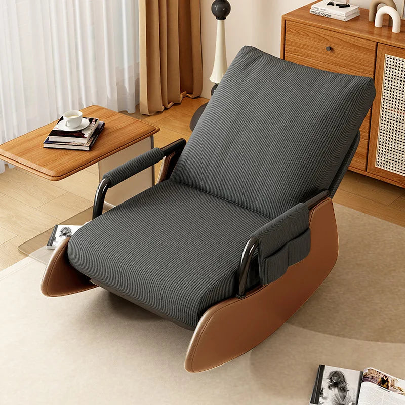 Ergonomic Adjustable Rocking Recliner Chair - Lazy Lounge Seat for Living Room & Balcony