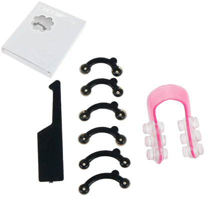 Elevate Your Nose Beauty with a 6-Piece Beauty Nose Up Lifting Set - No Pain Nose Shaping Clips and Massager Tools for Women and Girls in 3 Sizes