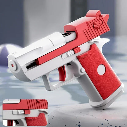 Mini Desert Eagle Water Gun – Mechanical Continuous Firing Small Pistol for Kids, Summer Beach & Pool Toy