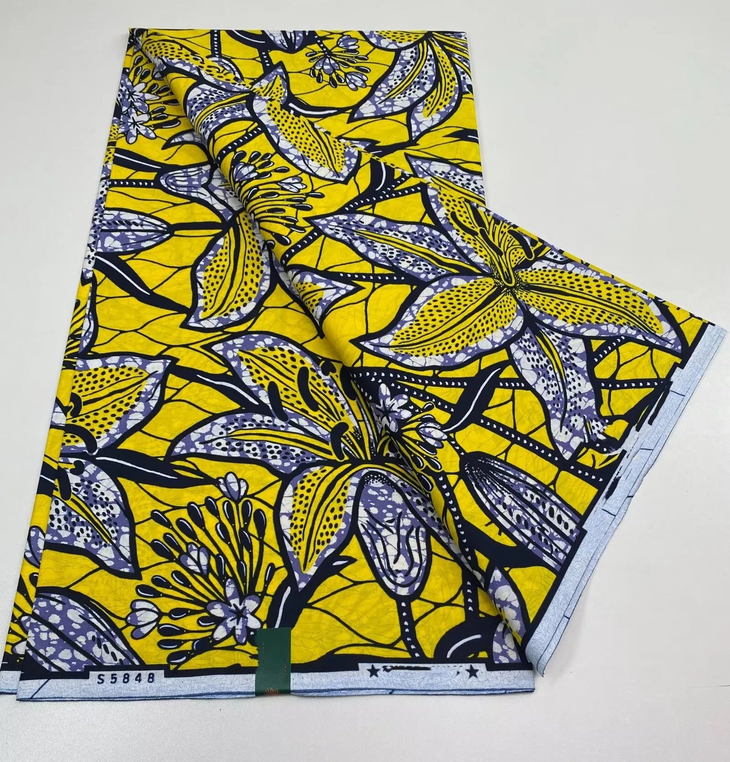 African Ankara Wax Print Fabric - 100% Cotton Soft Nigerian Real Wax Material for Women’s Party Dresses