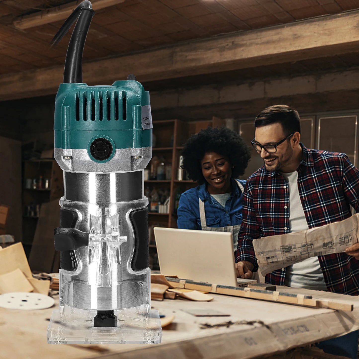 Multifunctional Woodworking Electric Trimmer - Router, Milling, Engraving & Slotting Carving Tool