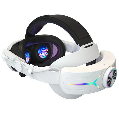 12000mAh RGB Elite Halo Head Strap with Battery for Meta Quest 3S – 25W Fast Charging VR Accessory