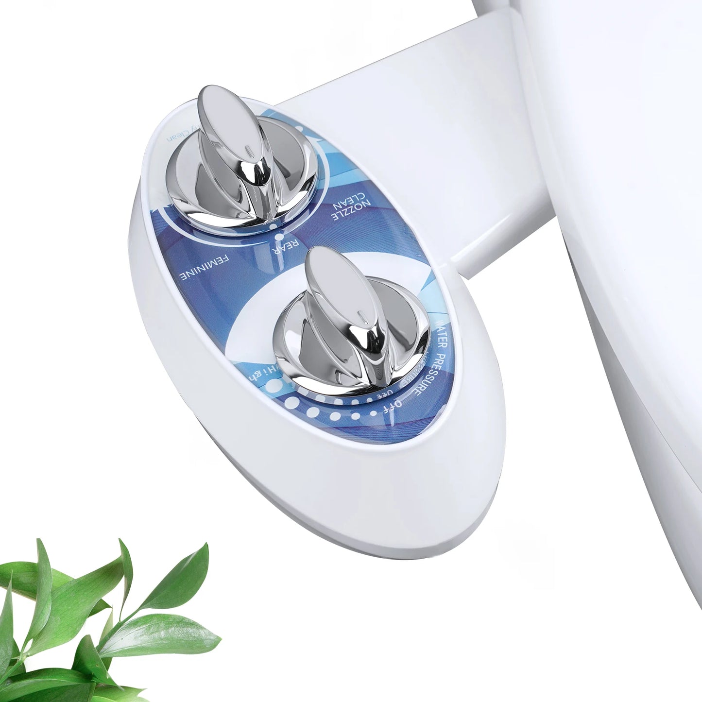 Dual Nozzle Non-Electric Bidet Attachment for Toilet – Adjustable Water Pressure Feminine & Rear Wash Cold Water Sprayer Hygiene Cleaner