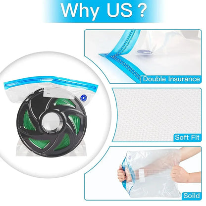 30-Pack Filament Storage Vacuum Bags for 3D Printer PLA/ABS/TPU - Humidity Resistant Dryer for Safekeeping