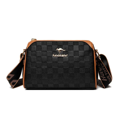 Women’s Soft Leather Shoulder Bag – Luxury Designer Vintage Crossbody & Messenger Handbag