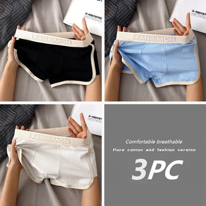Men’s Breathable Mesh Boxer Briefs - Stretch U-Crotch Underwear with Wide Waistband