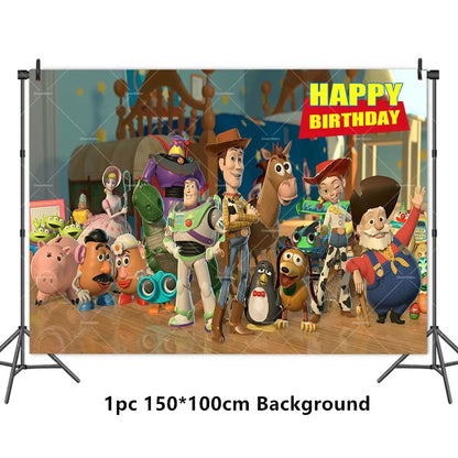 Disney Toy Story Buzz Lightyear Birthday Party Decoration Set – Foil & Latex Balloons, Happy Birthday Banner & Cake Topper for Kids Boys Hero Theme Party
