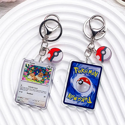Pokemon Acrylic Keychain Charms - Pikachu Bulbasaur Jigglypuff Bag Pendant Backpack Accessories Gift