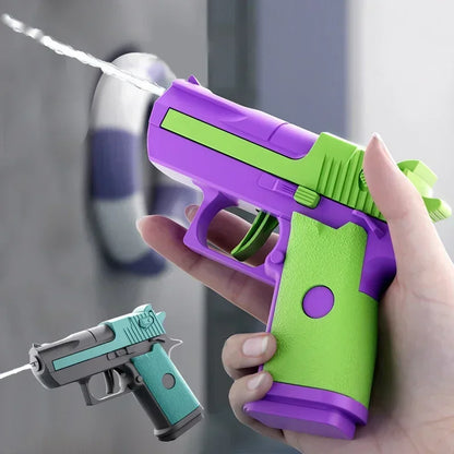 Mini Desert Eagle Water Gun – Mechanical Continuous Firing Small Pistol for Kids, Summer Beach & Pool Toy