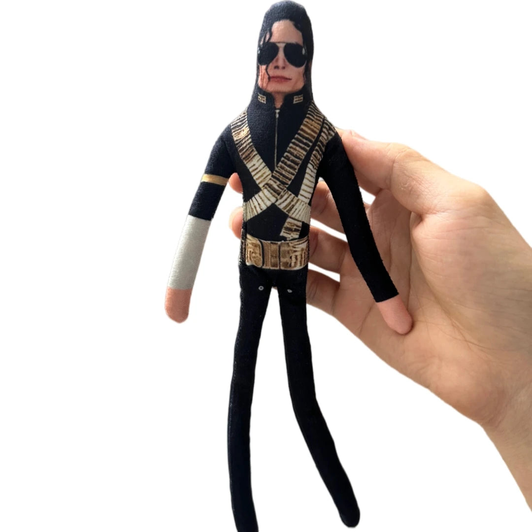 Michael Jackson Plush Figure - 2026 Cosplay Prop Doll with Movable Joints for Room Decor & Gifts