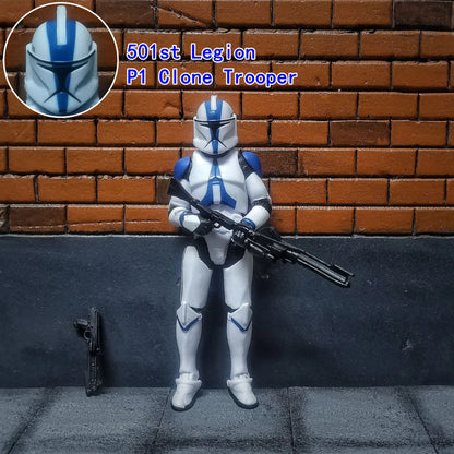 Star Wars 3.75" Clone Trooper Action Figure — 1/18 501st & 187th Legion REX ARF P1/P2 Toy Model