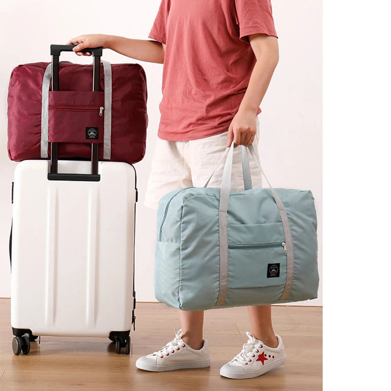 2-Pack Foldable Travel Duffel Bags – Airlines Carry-On, Weekender & Gym Tote for Men and Women