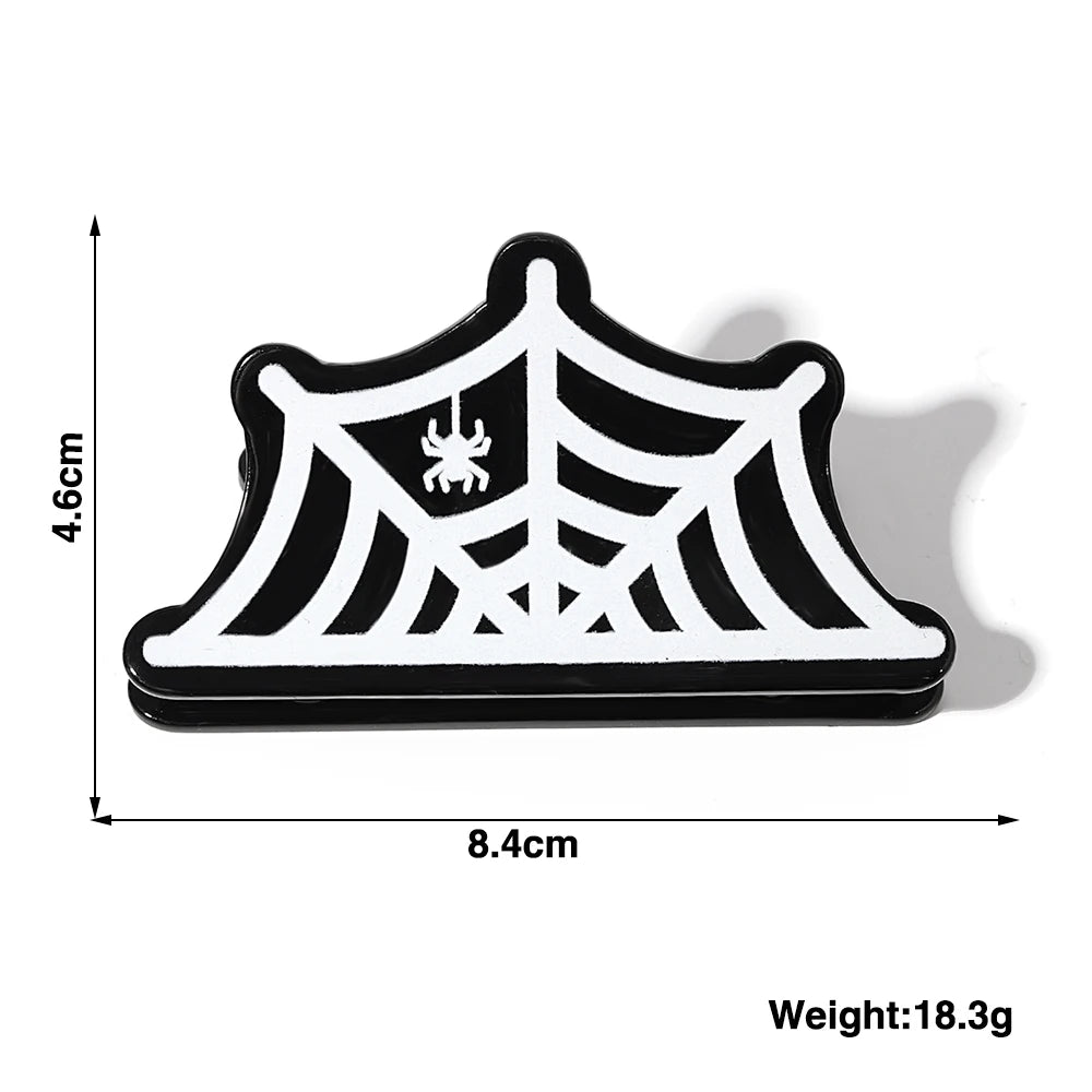 AENSOA Halloween Hairpin | Pumpkin, Skull, Butterfly & Ghost Acrylic Shark Clip for Women