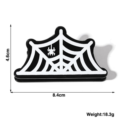AENSOA Halloween Hairpin | Pumpkin, Skull, Butterfly & Ghost Acrylic Shark Clip for Women