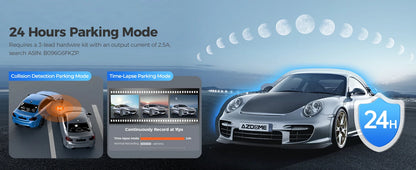 AZDOME M550 Pro 4K Car DVR Dash Cam – WiFi 5.8GHz, Front/Cabin/Rear Cameras, GPS, Night Vision & Parking Monitor