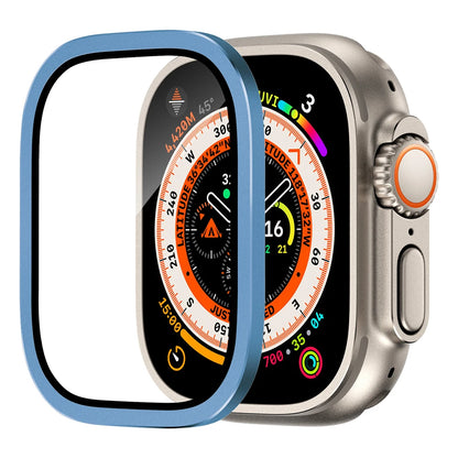 Tempered Glass Screen Protector for Apple Watch Ultra 2 49mm – Anti-Scratch HD Full Film with Metal Bumper, iWatch Ultra Accessories