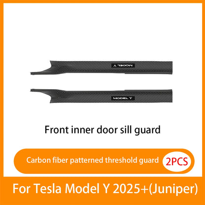 Tesla Model Y Juniper 2025+ Door Threshold Strips – ABS Anti-Scratch & Dirt-Resistant Interior Accessories for Front & Rear Doors