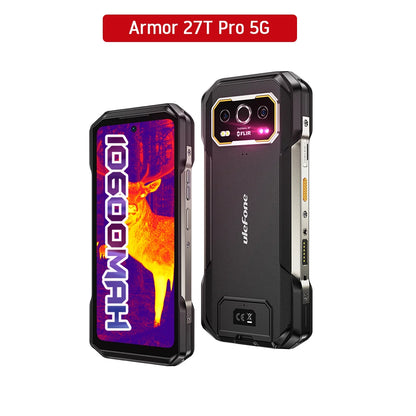 Ulefone Armor 27T Pro 5G Rugged Phone - 10600mAh, Android 14, 50MP+64MP Night Camera, 6.78" Display, 24GB+256GB, NFC