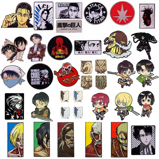 Attack on Titan Enamel Pin Badge - Anime Metal Lapel Pin for Bags, Backpacks & Fan Collectible Gift
