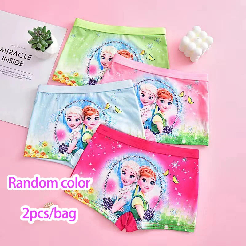 New Girl Underwear Set – Anna Elsa Princess Cartoon Kids Panties, 2-7 Years, Comfortable Briefs for Girls