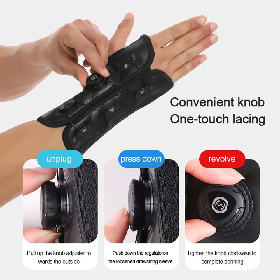 GOBYGO Knob Wrist Guard — Adjustable Tendon Sheath Brace with Removable Steel Plate for Comfort, Fixation & Compression Protection