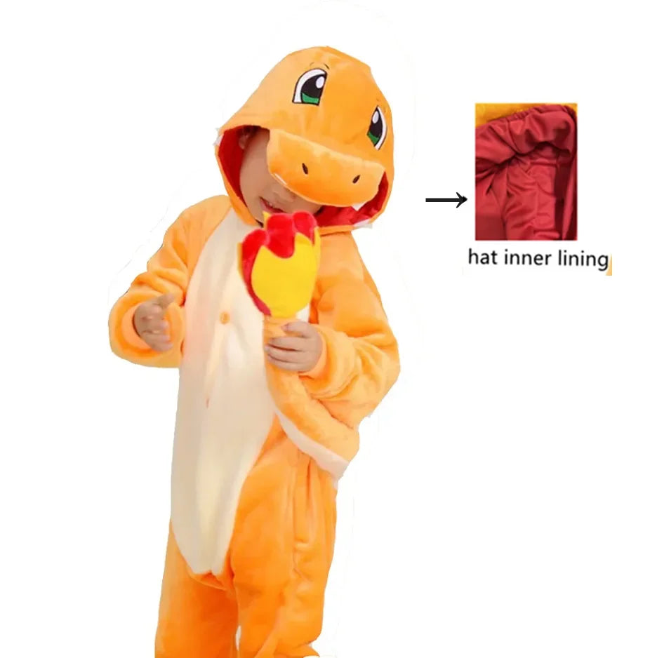 TAKARA TOMY Pokémon Kids Onesie - Jigglypuff, Pikachu, Gengar, Snorlax & Bulbasaur Cosplay Pajamas