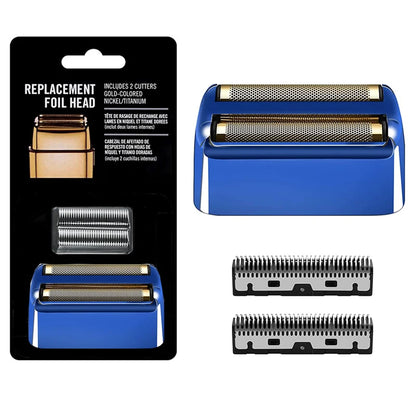Professional Replacement Foil & Blade Set for BaByliss PRO FXFS2 Cordless Double Foil Shaver – Gold Barber Shaver Parts